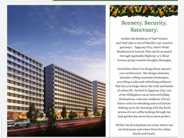 Smdc Cool Suites at Wind Residences Tagaytay 1 Bedroom with Balcony/Rent to Own