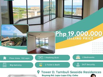 For Sale: Stunning 2-Bedroom Condo with Sea View at Tambuli Tower D, Mactan