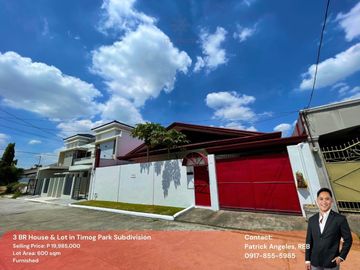 3 Bedroom House & Lot in Timog Park Subdivision, Angeles City (Near Clark)