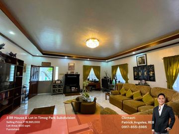 3 Bedroom House & Lot in Timog Park Subdivision, Angeles City (Near Clark)
