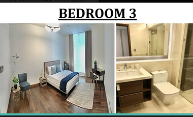 Furnished 3 Bedroom with Parking for Lease at Two Roxas Triangle in Makati City