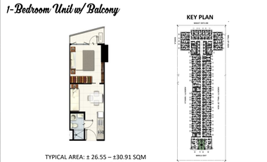 1 Bedroom Unit with Balcony Fully-furnished in Roxas Boulevard