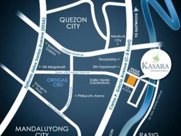 2 Bedroom For Sale RFO in Kasara Urban Resort Residences near Ortigas BGC Makati