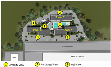 1 Bedroom w/ Bal 16k Monthly Rent to Own Condo near Alabang SLEX SM Southmall