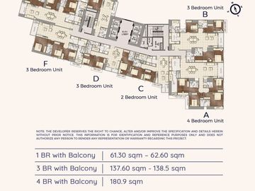 FOR SALE 61.90 sqm 1 BR with Balcony for turnover soon!