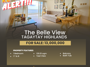 FOR SALE TAAL VIEW TAGAYTAY HIGHLANDS 1 BEDROOM