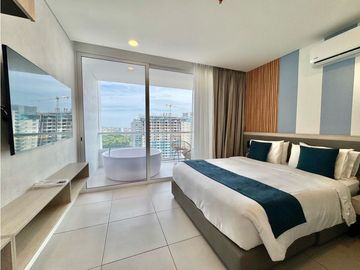 Apartasuite con balcón y jacuzzi en pozos colorados