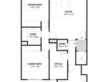 Venta depto 3 ambientes Recoleta escritorio balcón