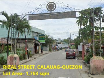 CALAUAG, RIZAL ST- QUEZON near Maharlika Hway; LOT AREA- 1,763 sqm