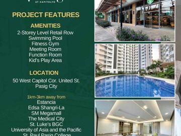 70 sqm 2-Bedroom Condo with Parking at The Vantage by Rockwell, Pasig City