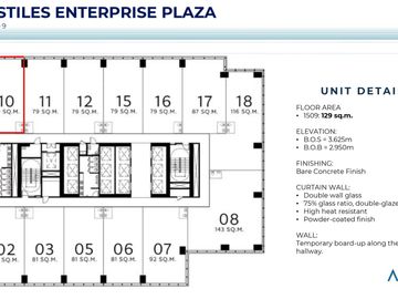 The Stiles Enterprise Makati Office Space for Sale 208 Sq.M Corner Unit