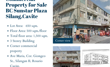 Property for Sale BC Sunstar Plaza Building Silang, Cavite