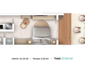 DEPARTAMENTO EN VENTA EN MAHAHUAL CON VISTA AL MAR Y ACCESO PRIVADO A PLAYA