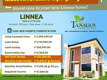 3 Bedroom House and lot for sale at Tanauan Park Place, Batangas