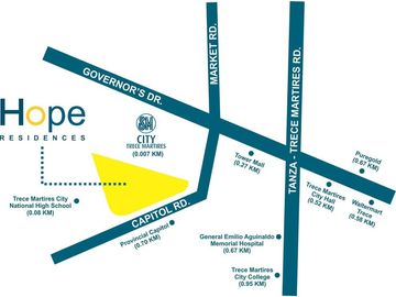 HOPE Residences, located beside SM Trece Martires, offers a peaceful environment
