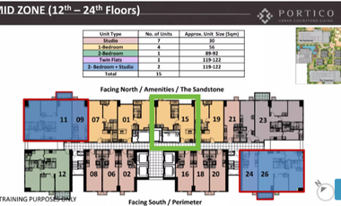 FOR SALE! 1 Bedroom Brand New Unit- Travertine at Portico Tower 2