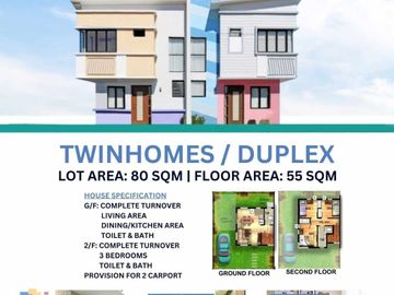ESTANZIA ENCLAVE DUPLEX / TOWNHOUSE, COMPLETE TURN-OVER ,HALAYHAY TANZA CAVITE