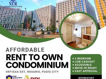 RFO 2BR Condo in Pasig for Sale - 50% Off On Downpayment