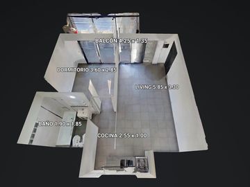 DEPARTAMENTO SEMIPISO 2 AMBIENTES CON BALCÓN