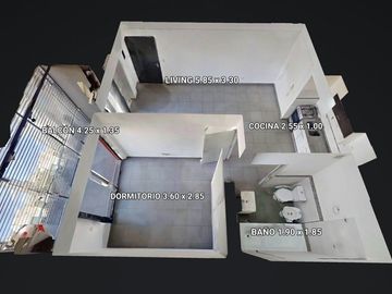 DEPARTAMENTO SEMIPISO 2 AMBIENTES CON BALCÓN