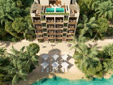 EN VENTA ESTUDIO EN MAHAHUAL CON AREA DE YOGA Y ALBERCA INFINITY