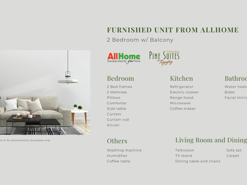 2 Bedroom with Balcony Amenities View for Sale in Tagaytay (Pine Suites)