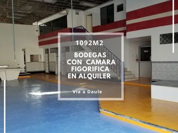 VENTA O ALQUILER BODEGA CON CAMARAS FIGORIFICAS 1092m2- VIA A DAULE