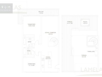 Venta departamento penthouse con terraza 2 dormitorios en FORUM Puerto Norte