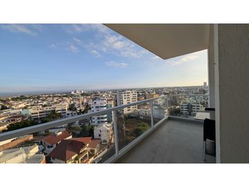 En renta departamento con vista al mar en Manta