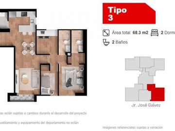VENDO DPTO DE 3 DORM EN SANTA BEATRIZ