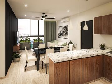 Departamento en venta de 2 recámaras en Cholul