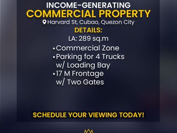 For Sale: Income Generating Commercial Property in Cubao, Quezon City