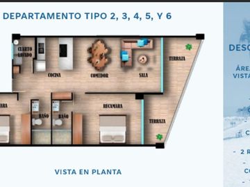 Departamento en Toram Playa