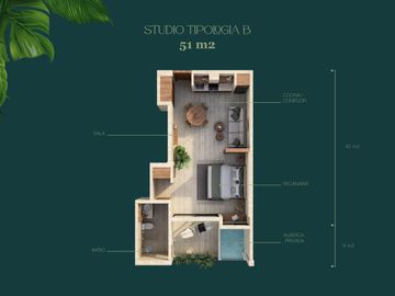 DEPARTAMENTO EN VENTA EN MAHAHUAL TIPO ESTUDIO ALBERCA GYM  YOGA SPA