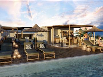 DEPARTAMENTO EN VENTA EN MAHAHUAL TIPO ESTUDIO ALBERCA GYM  YOGA SPA