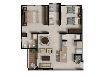 SE VENDE APARTAMENTO DE 2 REC. EN COCOLI, TUCAN COUNTRY CLUB(TRY2)