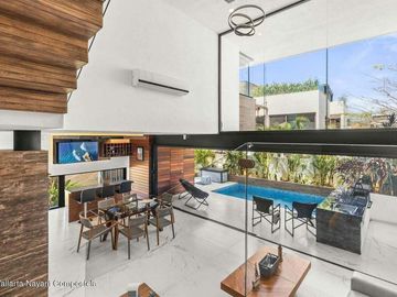 Casa moderna con roof garden y alberca en La Cruz de Huanacaxtle