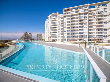 Lindo departamento amoblado, quinto piso, Condominio Laguna del Mar, Edificio C, Hornitos