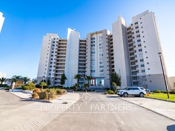 Lindo departamento amoblado, quinto piso, Condominio Laguna del Mar, Edificio C, Hornitos