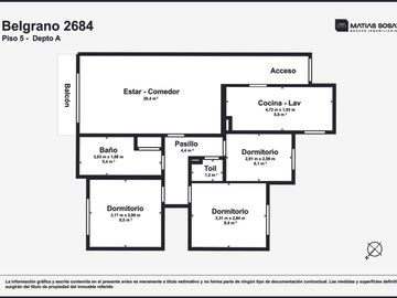 Venta - Departamento 3 ambientes - Dependencia - Centro