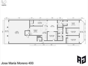 Venta espectacular piso, 5 ambientes, 2 cocheras, baulera, doble balcón y patio en Caballito