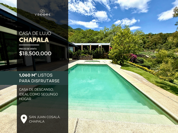CASA DE LUJO DENTRO DE CONDOMINIO EN SAN JUAN COSALÁ, CHAPALA, JALISCO