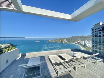 VENTA APARTAMENTO PRIMERA LINEA DE PLAYA RODADERO SUR SANTA MARTA