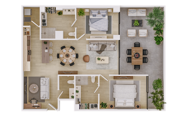 Departamento en Planta Baja en Warhol Providencia (Colomos)