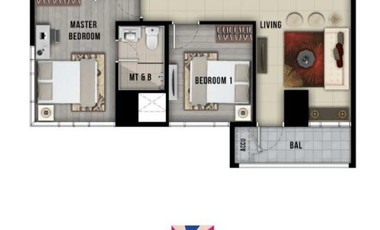 Brand New 2 Bedroom Unit with Balcony for sale in Uptown Arts Residence, BGC