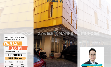 Ruko Este Square Merr dimensi 5x13 meter 3lantai ada 8AC dan Partisi