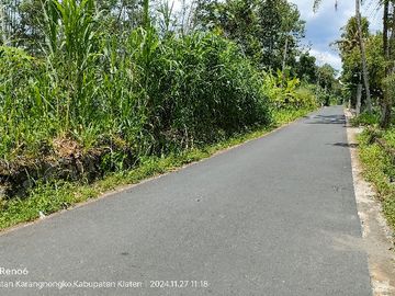 Dijual tanah tegalan di karangnongko klaten utara pasar kembang