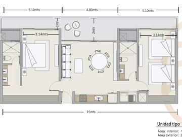 Departamento en venta en Cancún (1550)