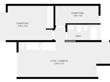 Departamento de 1 dormitorio con cochera en venta, La Plata