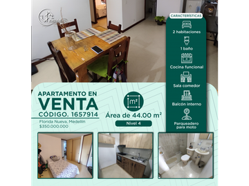 VENTA DE APARTAMENTO EN FLORIDA NUEVA, EXCELENTE UBICACIÓN